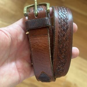 Solid brass made in Spain buckle/handmade belt